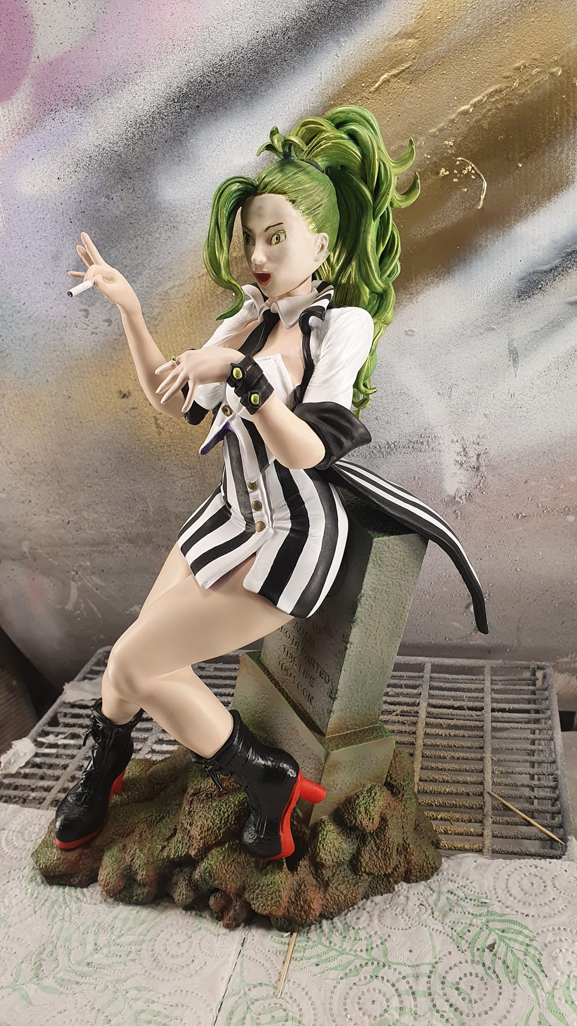 fille cheveux vert-2 créé par ALEX3D